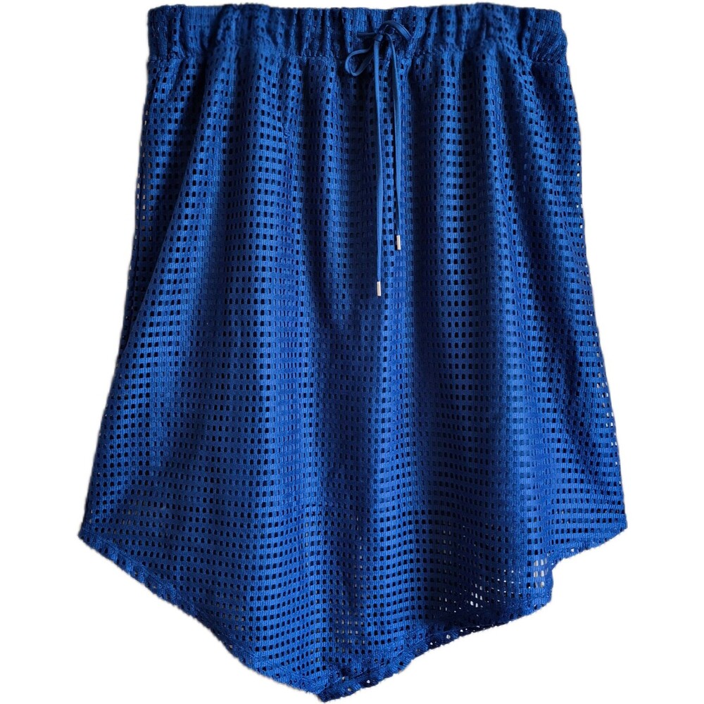6th & LN Womens Skirt Size 22/24 Blue Check Overlay Lined Pull-On Casual Comfort